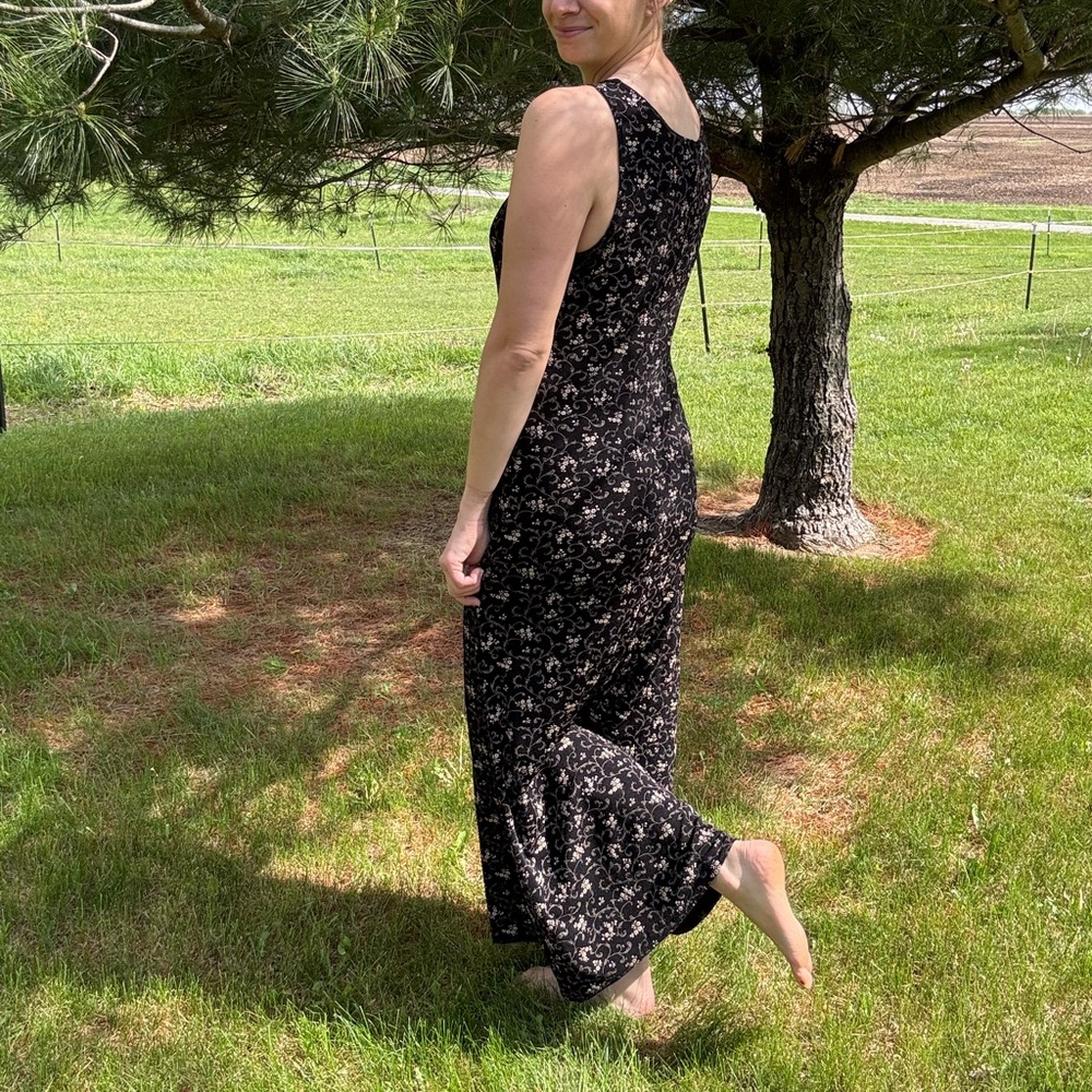 Black Floral Maxi Dress